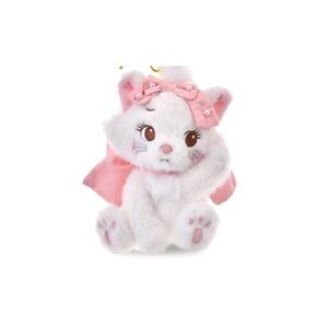 Disney Parks Aristocats Marie Pink Bow Japan Mini Plush Keychain New With Tags